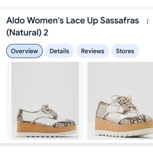 Aldo Women's Sassafras Lace-Up Platform Shoes  Good condition some wear